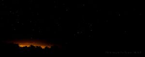 Stars over the top of the lights of Fargo